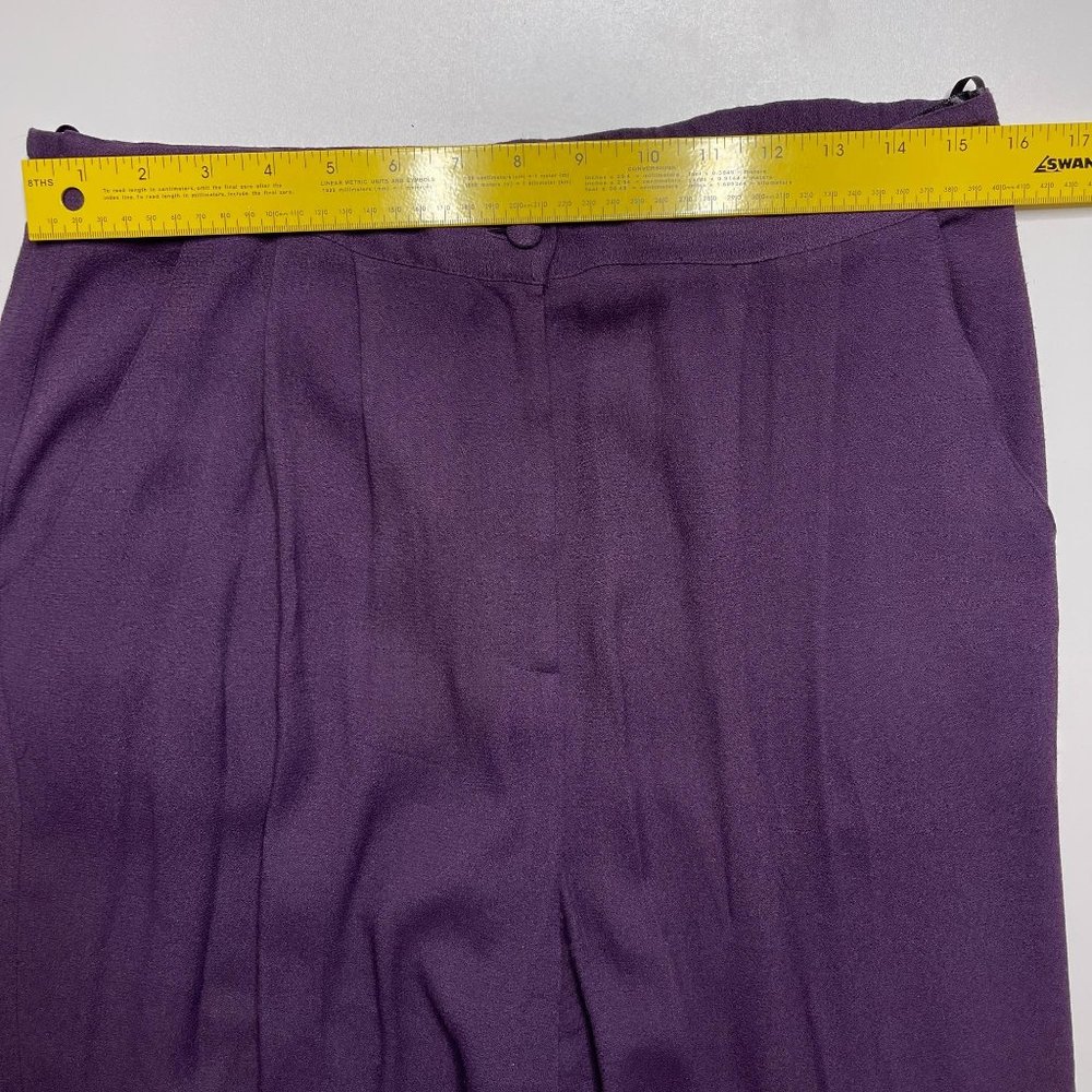 Ladies Purple Rayon 2pc Outfit Set Tank Top Pants - Picture 11 of 12
